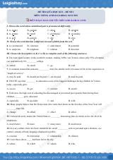 Đề thi giữa kì 2 Tiếng Anh 10 Global Success - Đề số 1